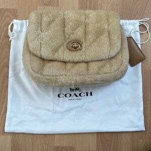 Coach Pillow Madison Quilted Shearling Bag